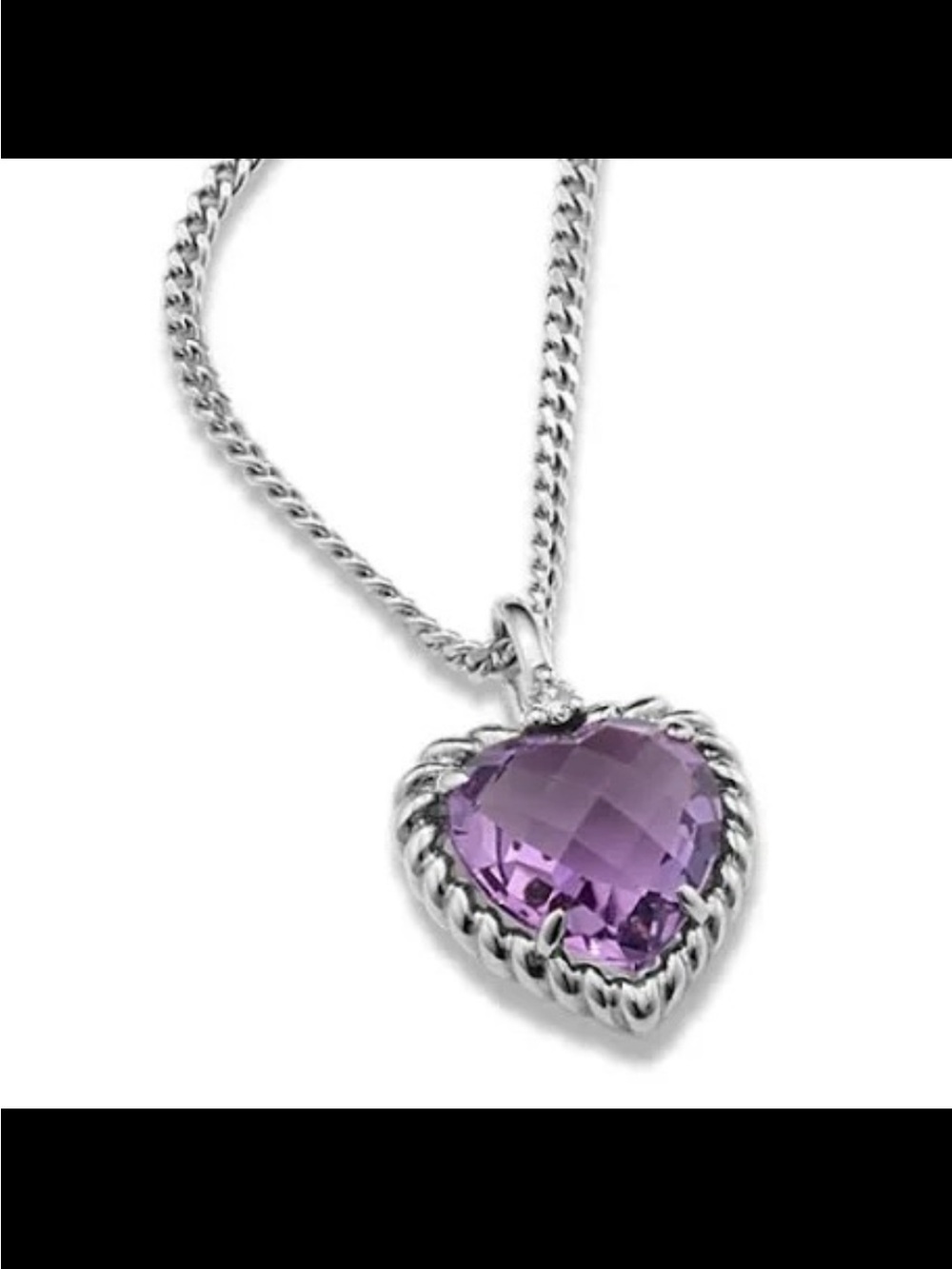 Evie Amethyst Diamond Silver Necklace